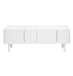 TV galdiņš Unbera, balts, MDF, H55x160x45cm