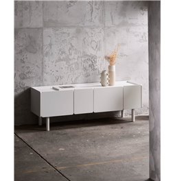 TV galdiņš Unbera, balts, MDF, H55x160x45cm