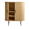 Cabinet Nola, natural color, metal/oak veneer/MDF, H118x100x40cm