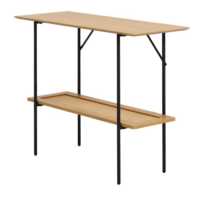 Coffee table Usakola, natural color, MDF/metal, H75x100x37cm