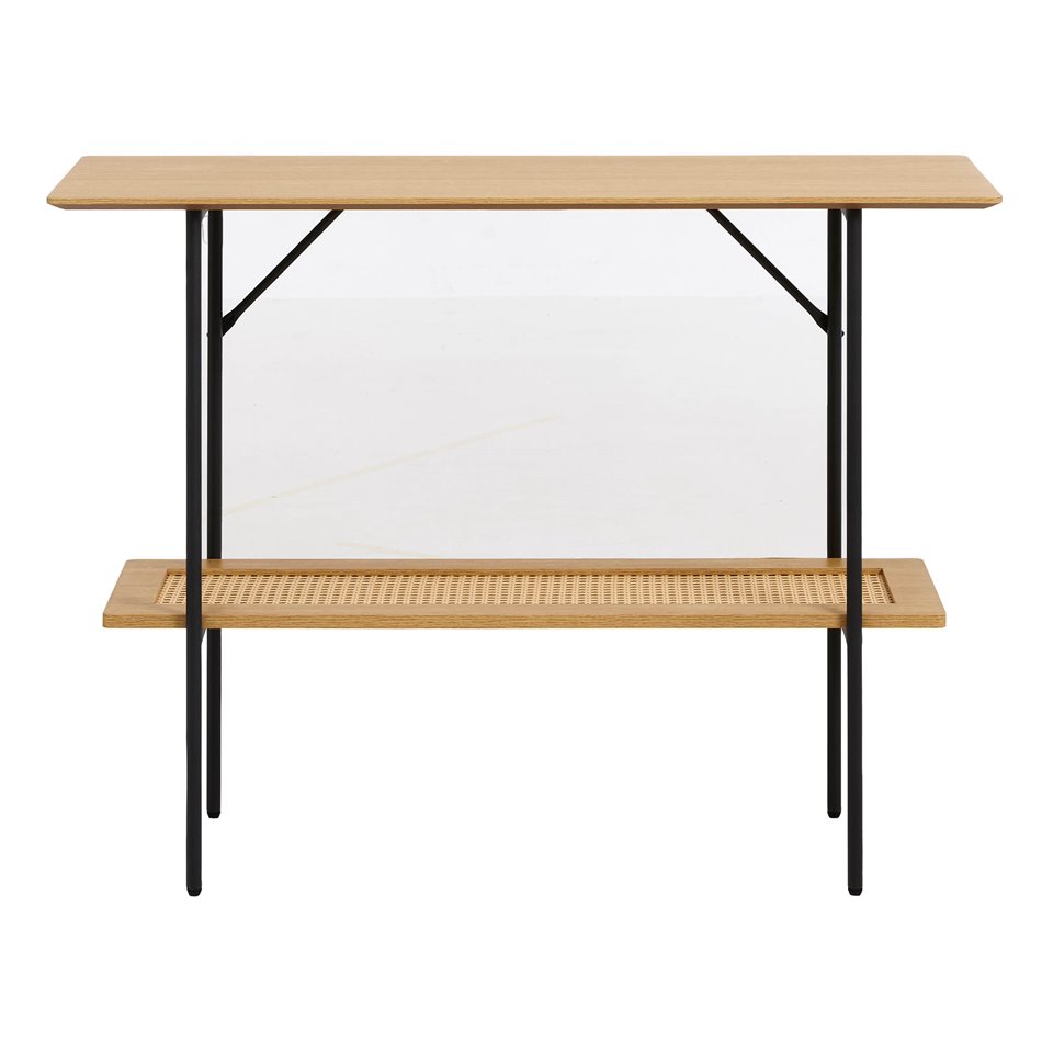 Coffee table Usakola, natural color, MDF/metal, H75x100x37cm