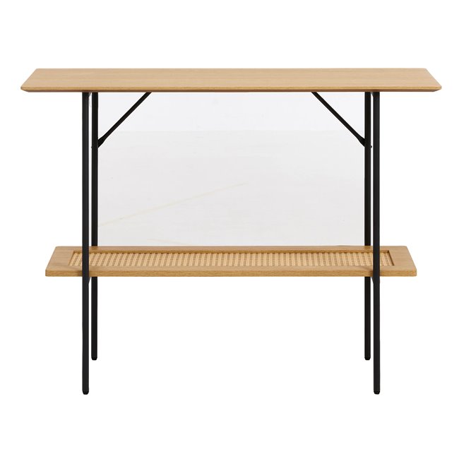 Coffee table Usakola, natural color, MDF/metal, H75x100x37cm