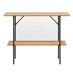 Coffee table Usakola, natural color, MDF/metal, H75x100x37cm