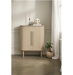 Skapis Umeta, naturālā krāsā, MDF/ozolkoka finierējums, H118x40x100cm