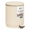 Garbage softclose Onix, beige, 5L, 27.2x20.5cm H28.2cm