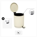 Garbage softclose Onix, beige, 5L, 27.2x20.5cm H28.2cm