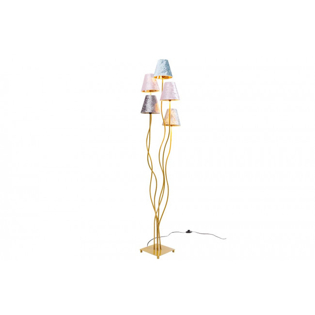 Floor lamp Flexible velvet brass cinque, E14 5x40W(max),163x40x35cm