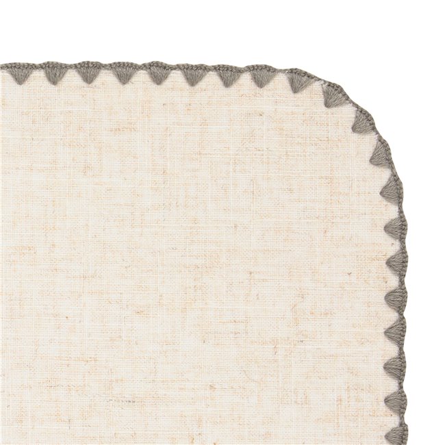 Placemat SET TABLE SANDRINE Grey, beige/grey, 45x30cm