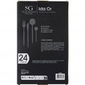 Cutlery set for 6 person Ida Gold, 24 pcs., H27.5x16.9x6.5cm
