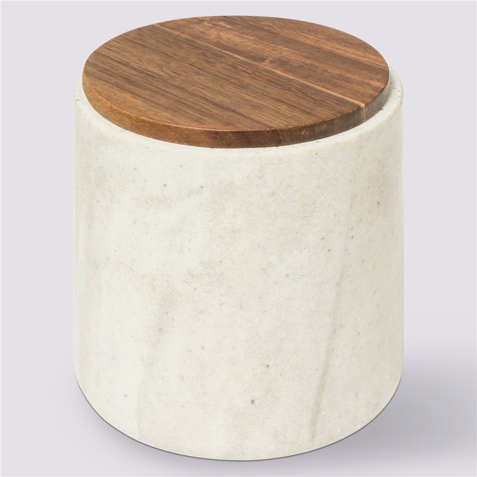 Емкость с деревянной крышкой Come, H11cm, D10cm