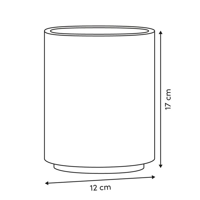 Емкость с основанием из акации Come, H17cm, D12cm