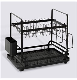 Dish draines Black Edition, 2-tier, black, H30x49.5x37cm