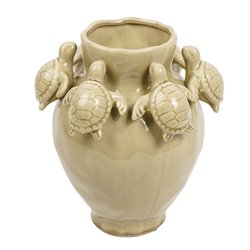 Декоративная ваза Turtles, бежевый, H28.5x24.5x22cm