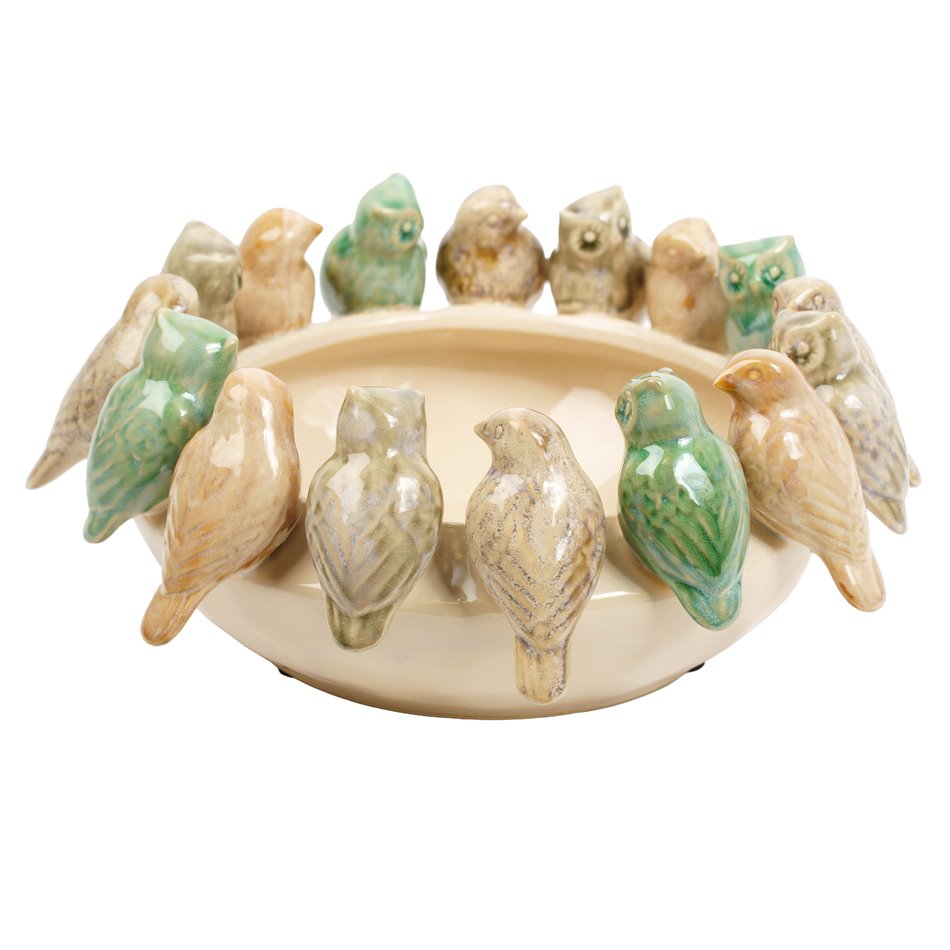 Декоративное блюдо Colour Birds, H13.5cm, D34.7cm