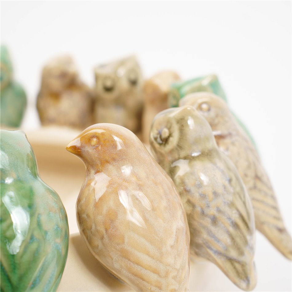 Декоративное блюдо Colour Birds, H13.5cm, D34.7cm