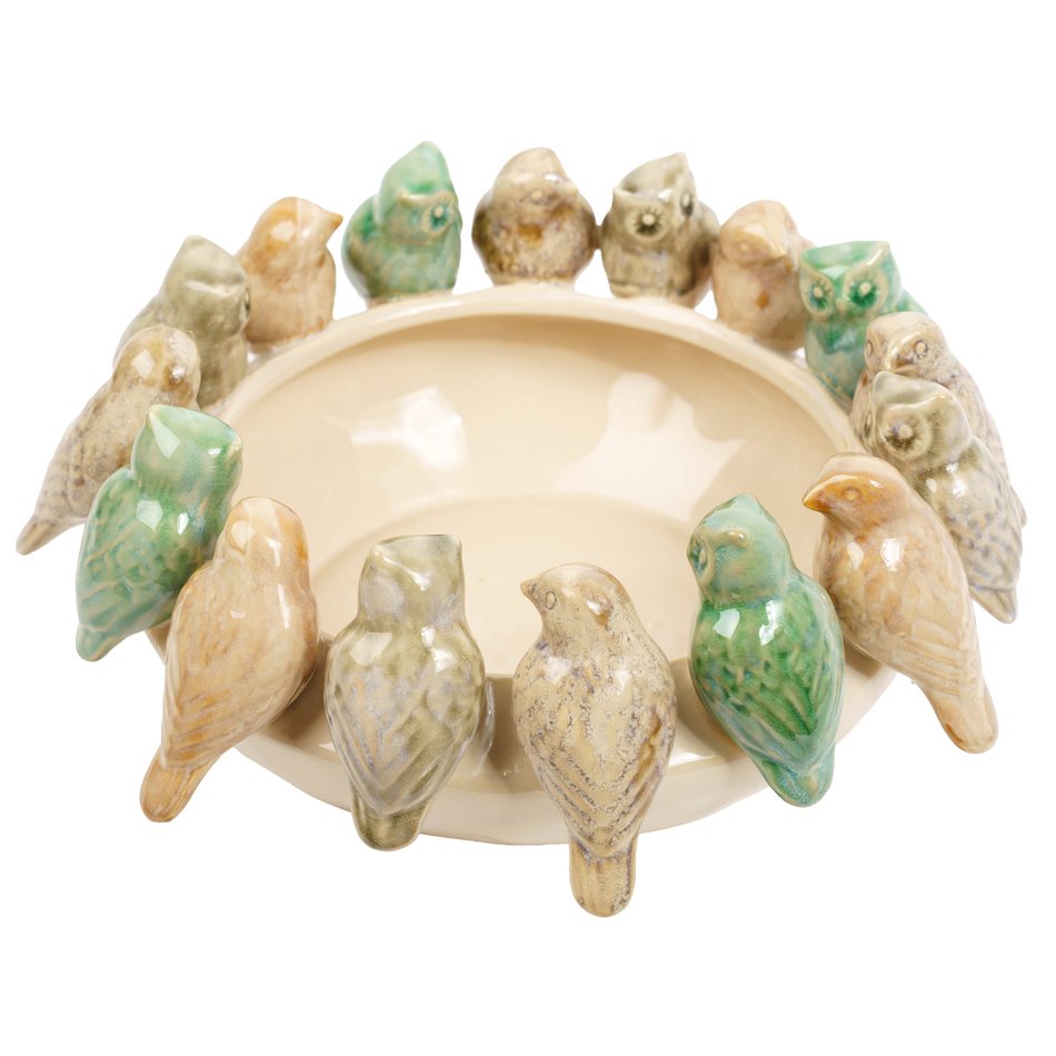 Декоративное блюдо Colour Birds, H13.5cm, D34.7cm