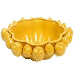 Decorative tray Lemons, yellow, H12.5cm, D33.2cm