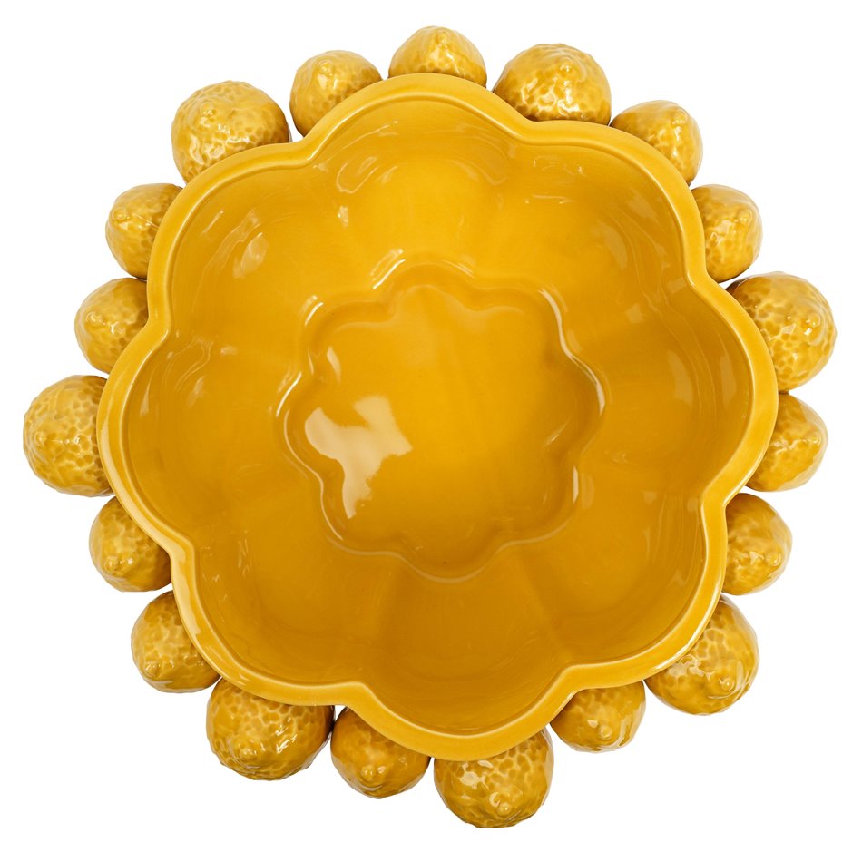 Декоративное блюдо Lemons, желтый, H12.5cm, D33.2cm