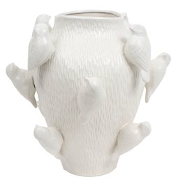 Vase Bird white, H31.5cm, D29cm