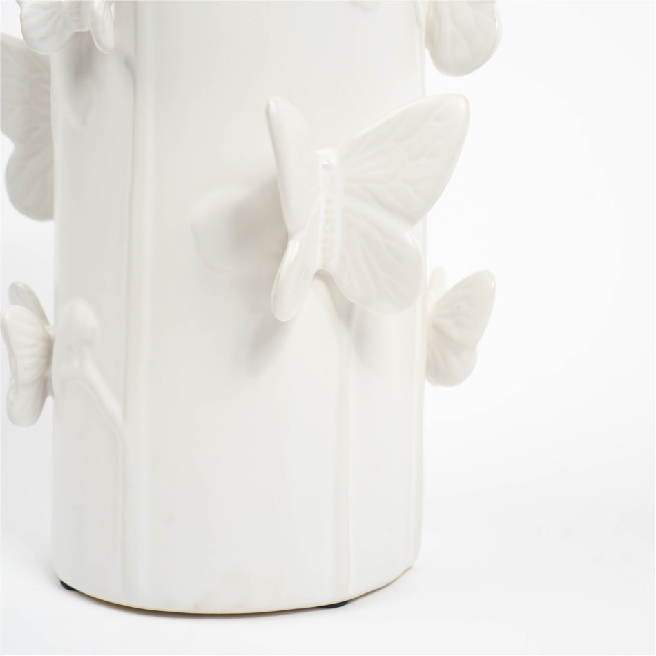 Ваза Butterfly white, белый, H30.5cm, D16cm