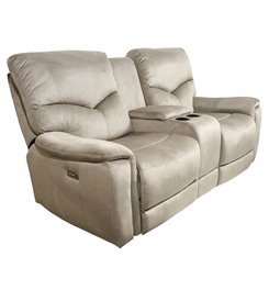 Doubble recliner Obernburg 8, grey, electrically adjustable, H103x189x103-164cm, seat height 57cm