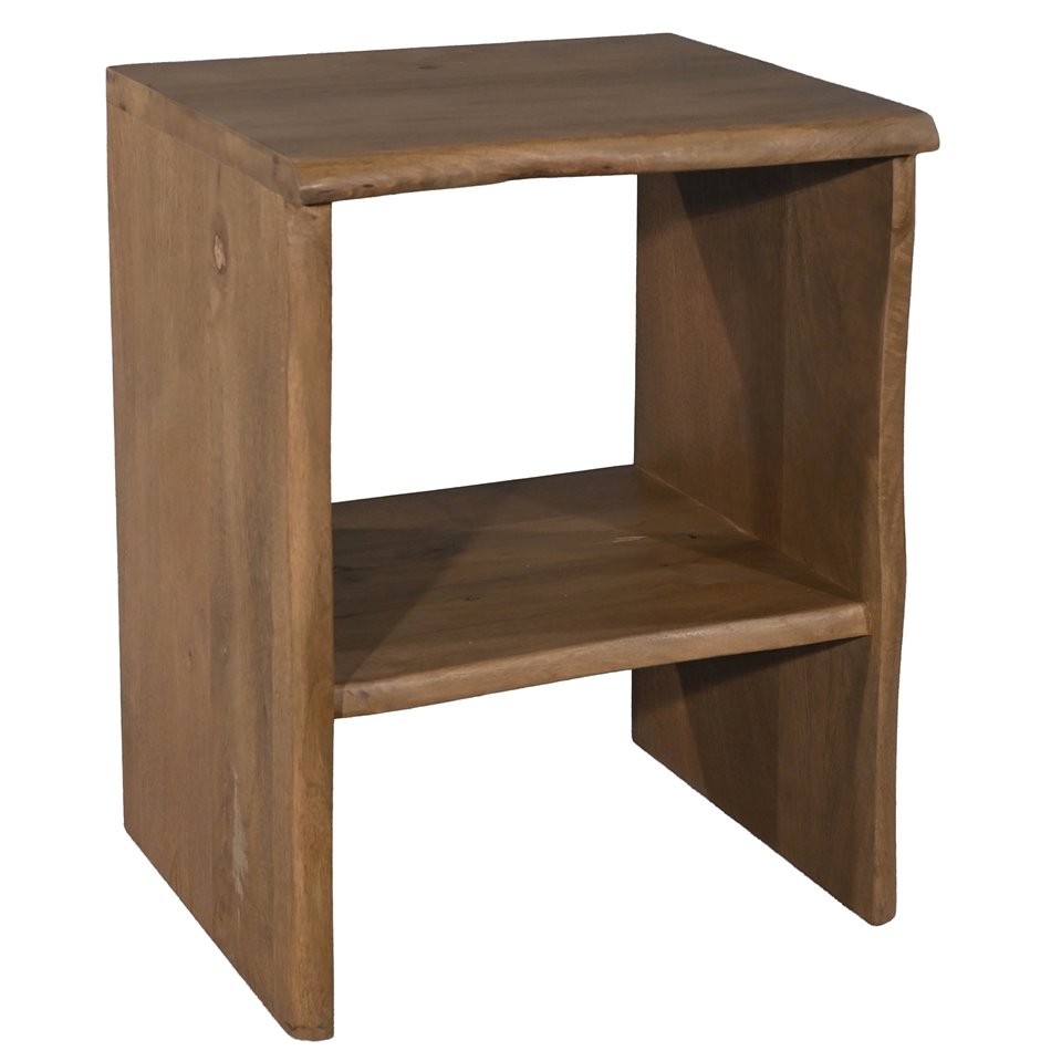 Bedside shelf Saetre, mango wooden, H60x46x40cm