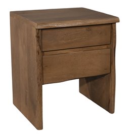 Bedside table Saffron with 2 drawers, mango wood, H55x46x40cm