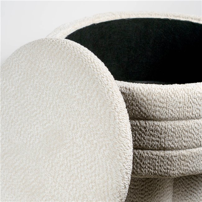 Pouf with storage Magari, beige, H49cm, D63cm