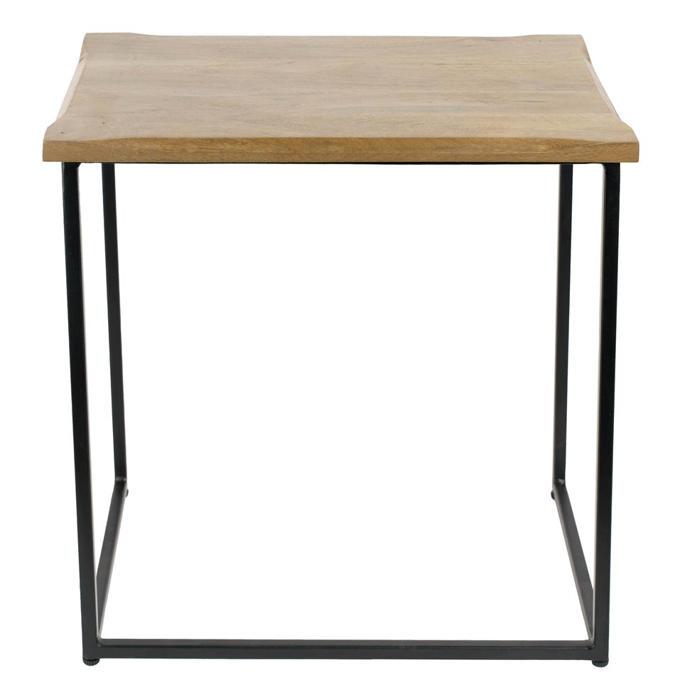 Side table Sagora L, mango wood/metal, 45x30cm H45cm