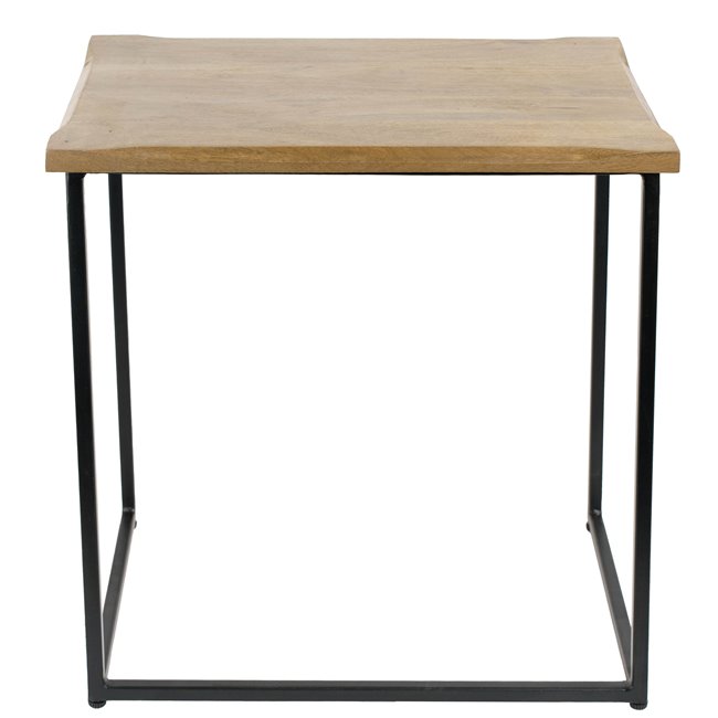 Side table Sagora L, mango wood/metal, 45x30cm H45cm