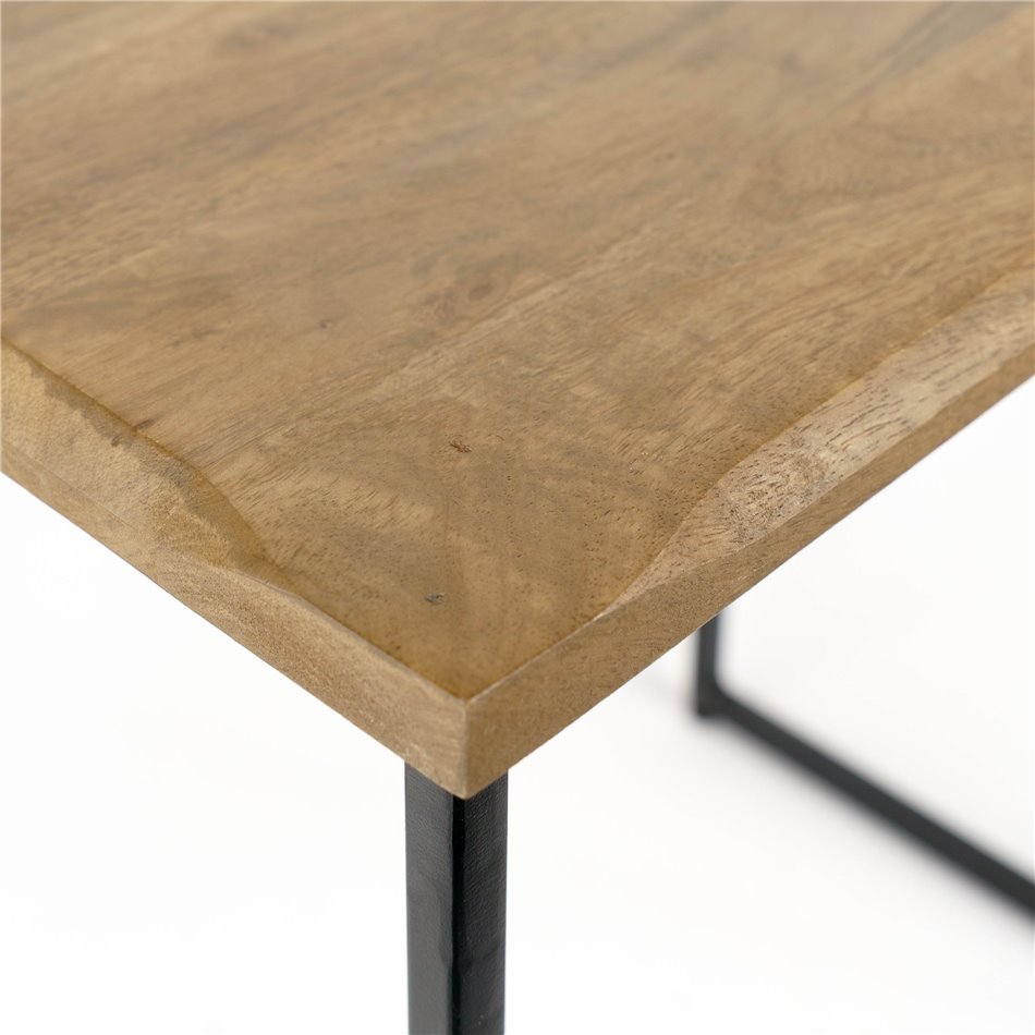 Side table Sagora L, mango wood/metal, 45x30cm H45cm