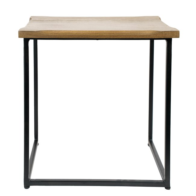 Side table Sagora M, mango wood/metal, 37x28cm H38cm