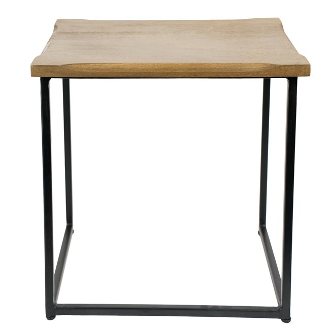 Side table Sagora M, mango wood/metal, 37x28cm H38cm