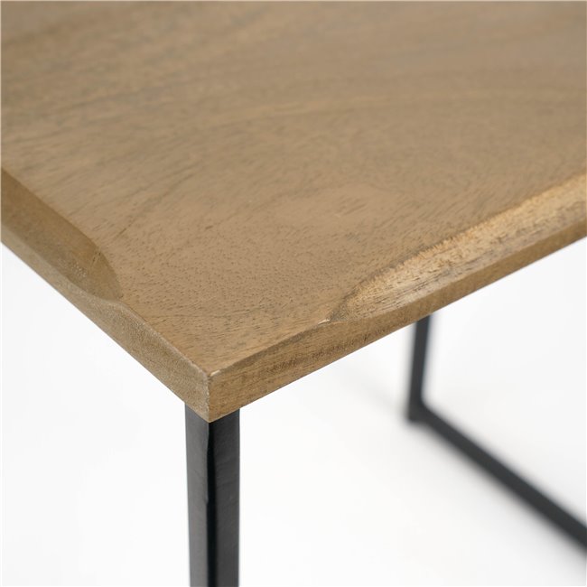 Side table Sagora M, mango wood/metal, 37x28cm H38cm