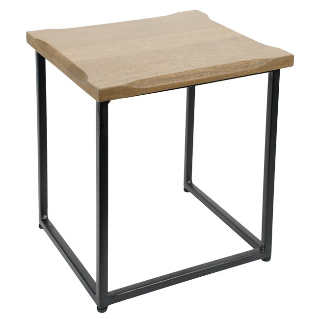 Side table Sagora S, mango wood/metal, 29x26cm H31cm