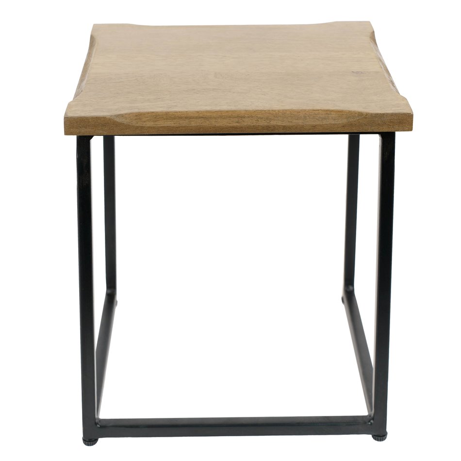 Side table Sagora S, mango wood/metal, 29x26cm H31cm