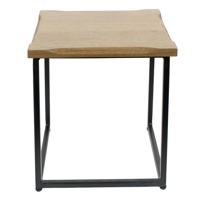 Side table Sagora S, mango wood/metal, 29x26cm H31cm