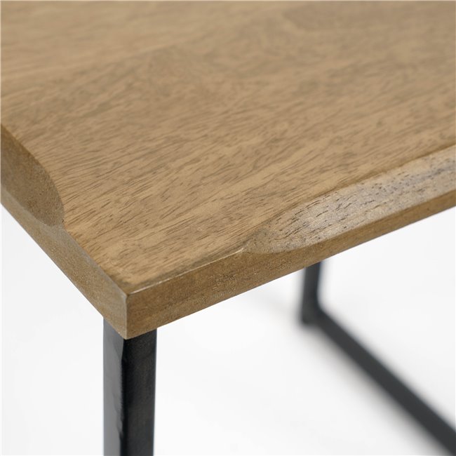Side table Sagora S, mango wood/metal, 29x26cm H31cm