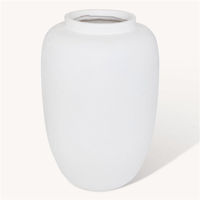 VASE ELENE, white, H45.5cm, D29.5cm