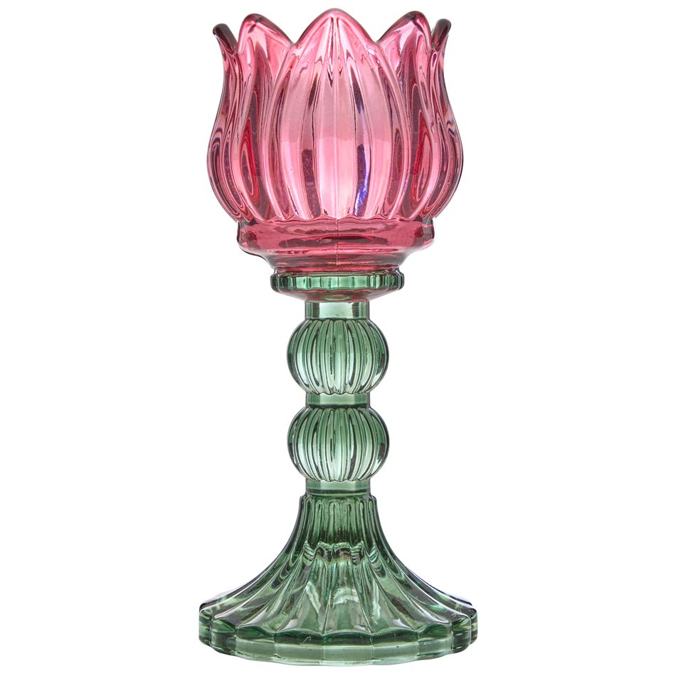 Набор подсвечников FLEUR, 2 шт., H15cm, D8cm /  H17cm, D8cm