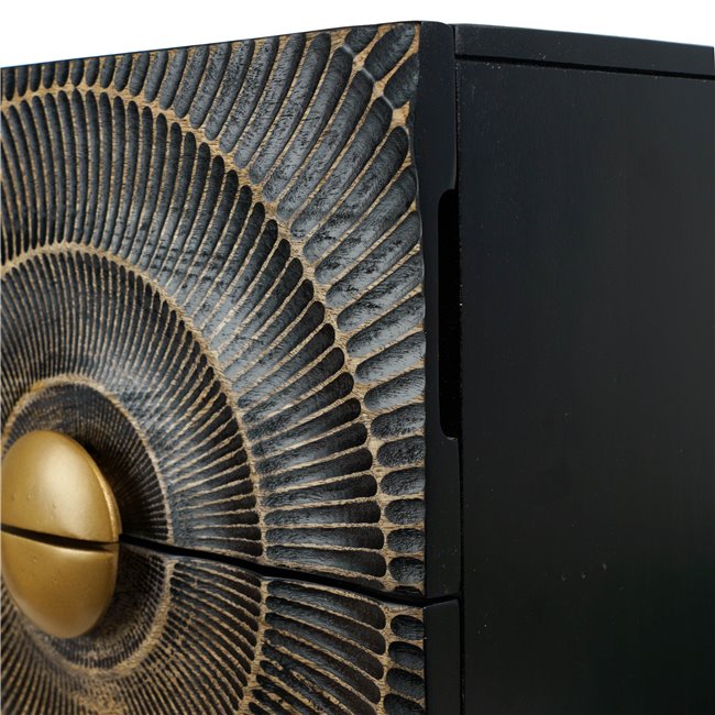 Side table Bailey ST L, mango wood/MDF/metal, 45x40cm H55cm