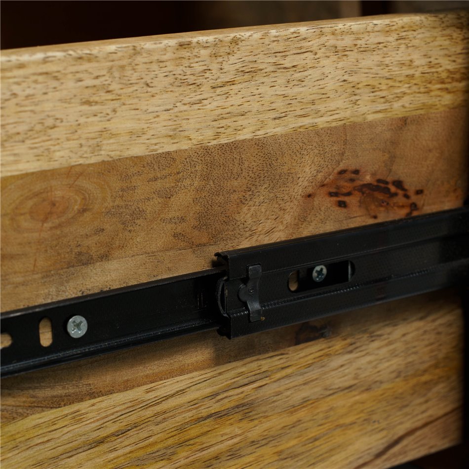 Side table Bailey ST L, mango wood/MDF/metal, 45x40cm H55cm