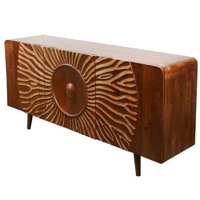 Sideboard Verde Brown, mango wood/MDF, H75x38x160cm