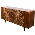 Sideboard Verde Brown, mango wood/MDF, H75x38x160cm