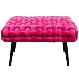 Soliņš Weave Pink, rozā, samta, H41x66x45cm