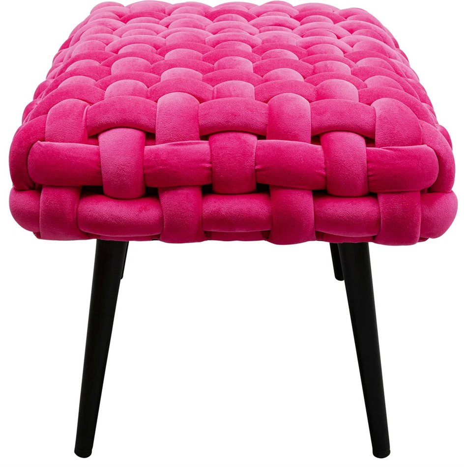 Soliņš Weave Pink, rozā, samta, H41x66x45cm