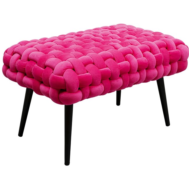 Soliņš Weave Pink, rozā, samta, H41x66x45cm