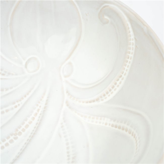 Bowl Polipo, white, ceramic, D25.5cm H8cm