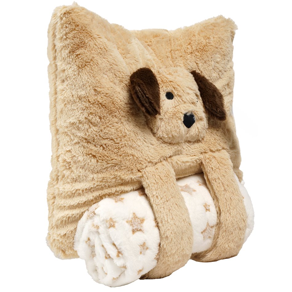 Decorative pillow and plaid Noah, 32x32x17cm