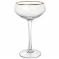 Champagne glass Sofia with gold rim, 200ml, H17cm, D10cm